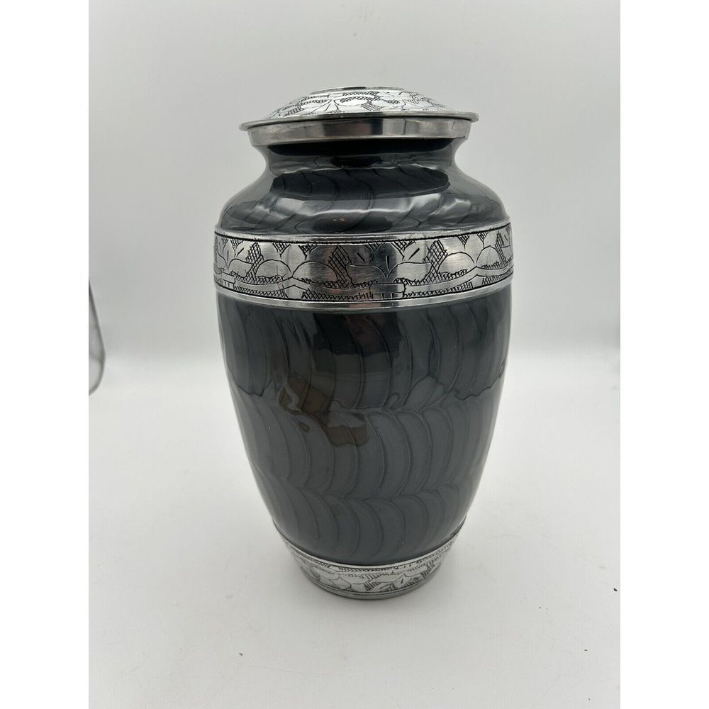 Cremation Urn for Adult Human Ashes, Large Handcrafted Funeral Memorial 10"Hx7"W